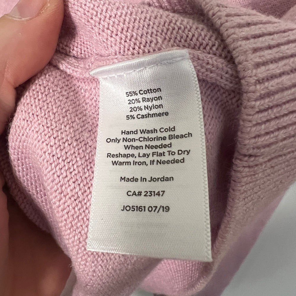 Talbots Crew Neck Knit Sweater Mauve Pink Coquette Cottage Women Size XL - Picture 6 of 6